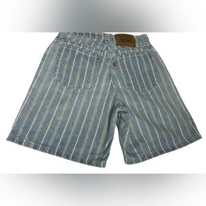 Rare Vintage 1995 Levi’s 522 Orange Tab Striped Shorts